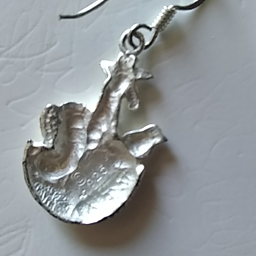 925 Sterling Solid Silver Noah's Ark Earrings - image 3